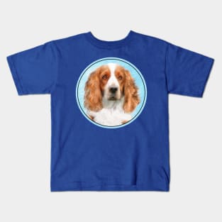 Welsh Springer Spaniel Painting - Original Dog Art Kids T-Shirt